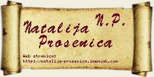 Natalija Prosenica vizit kartica